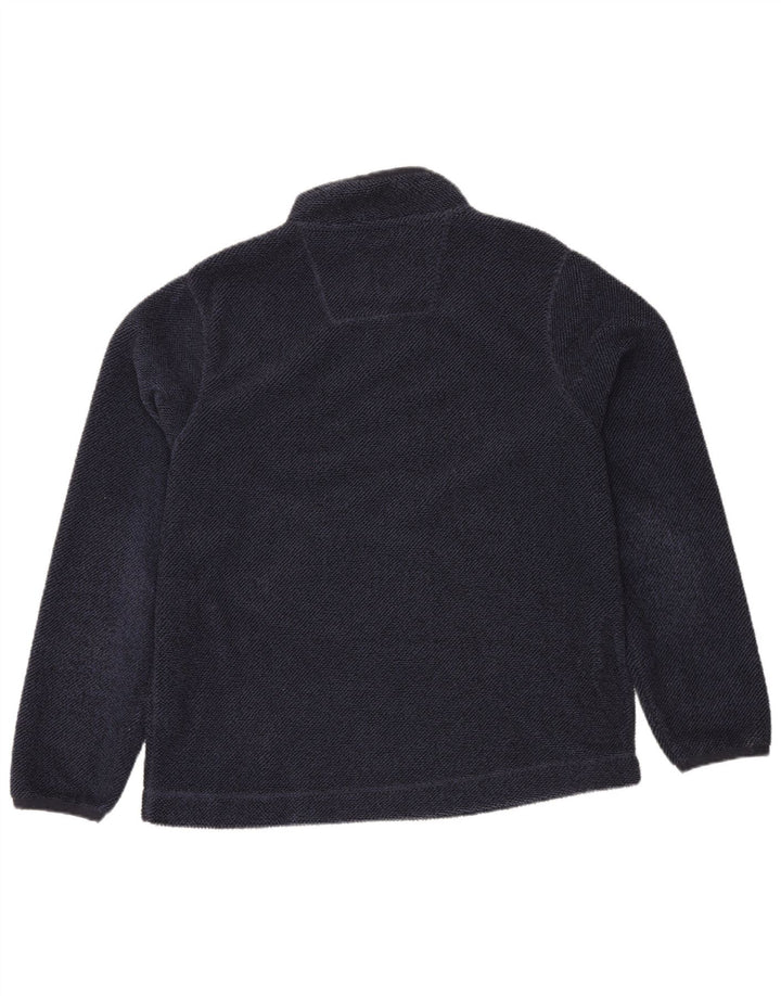 Weird Fish Mens Zip Neck Sweatshirt Jumper Large Navy Blue Polyester