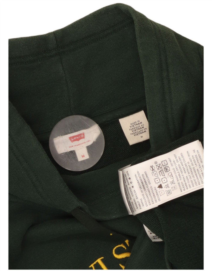 LEVI'S Womens Oversized Graphic Sweatshirt Jumper UK 14 Medium Green