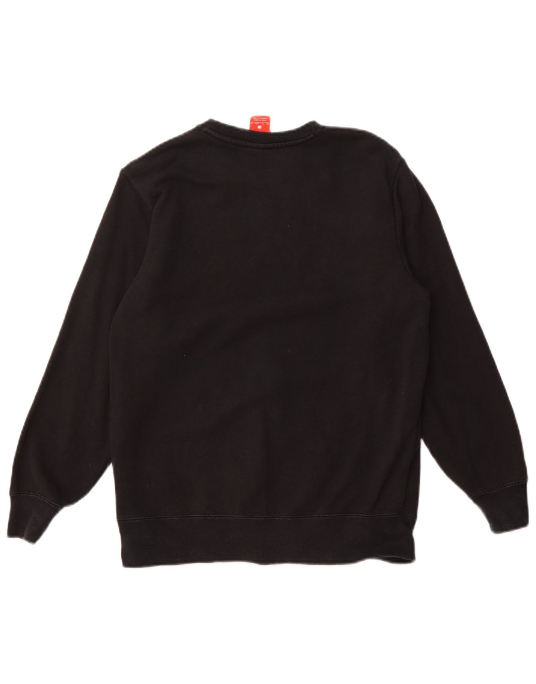 NIKE Womens Graphic Oversized Sweatshirt Jumper UK 6 XS Black Cotton