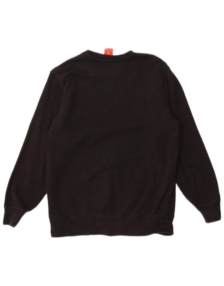 NIKE Womens Graphic Oversized Sweatshirt Jumper UK 6 XS Black Cotton