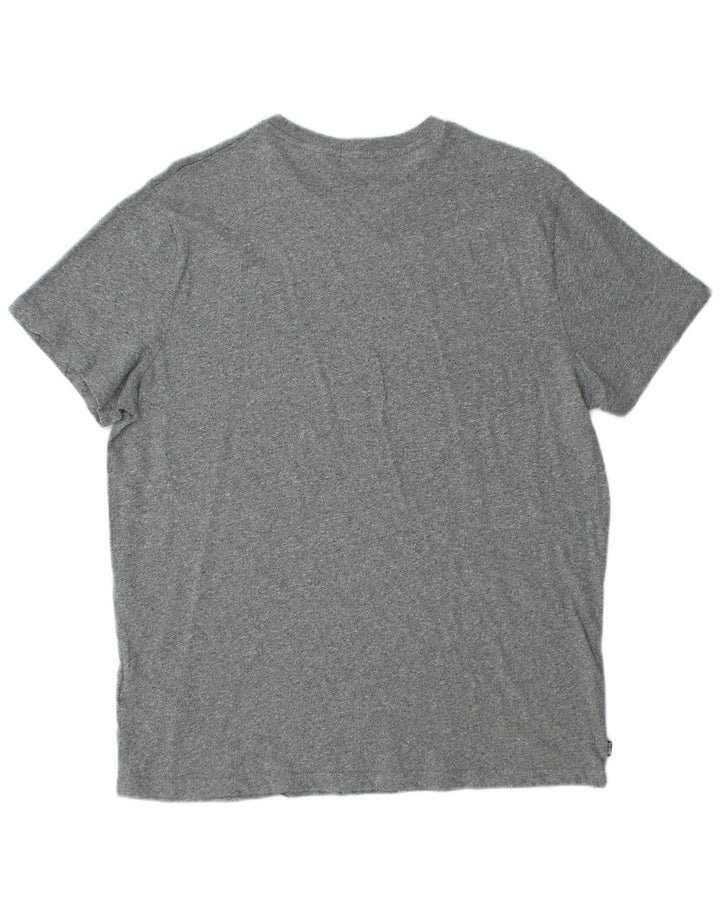 Superdry Mens T-Shirt Top 2XL Grey Flecked Cotton