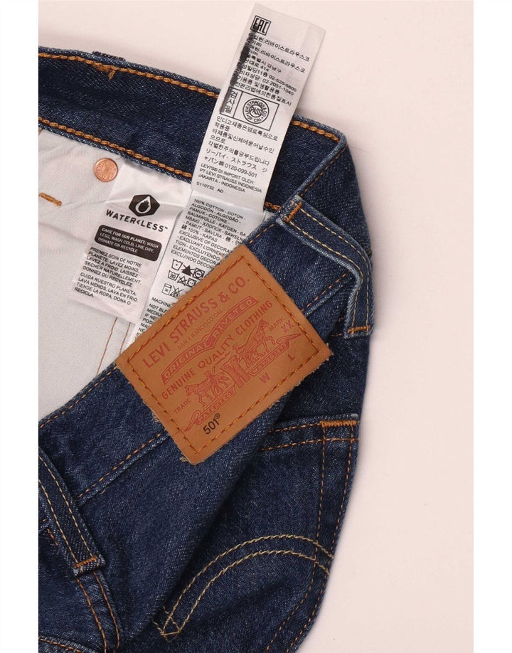 Levi's Womens 501 Straight Jeans W23 L32 Blue Cotton