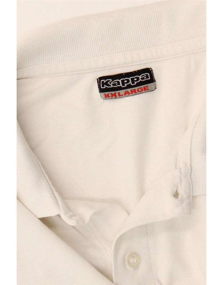 Kappa Mens Polo Shirt 2XL White
