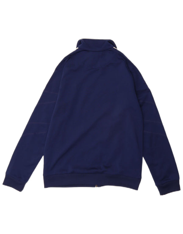 ADIDAS Boys Tracksuit Top Jacket 11-12 Years Navy Blue Polyester