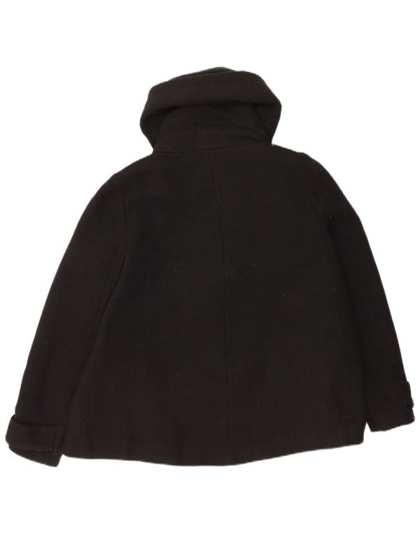 Zara Womens Hooded Bomber Jacket UK 14 Medium Black Polyester