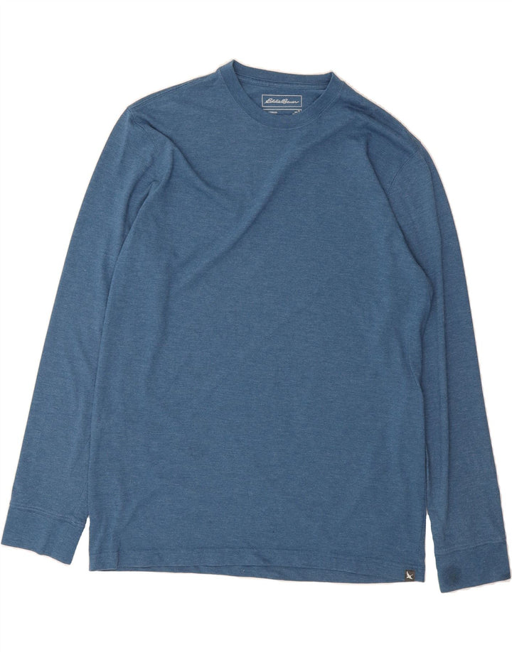 EDDIE BAUER Mens Tall Top Long Sleeve Large Blue Cotton Vintage Eddie Bauer and Second-Hand Eddie Bauer from Messina Hembry 