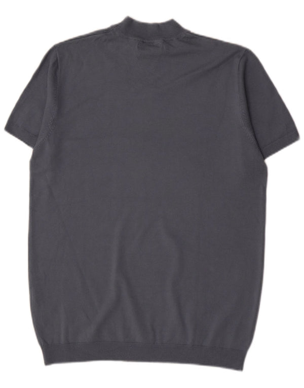 Zara Mens T-Shirt Top Medium Blue Viscose