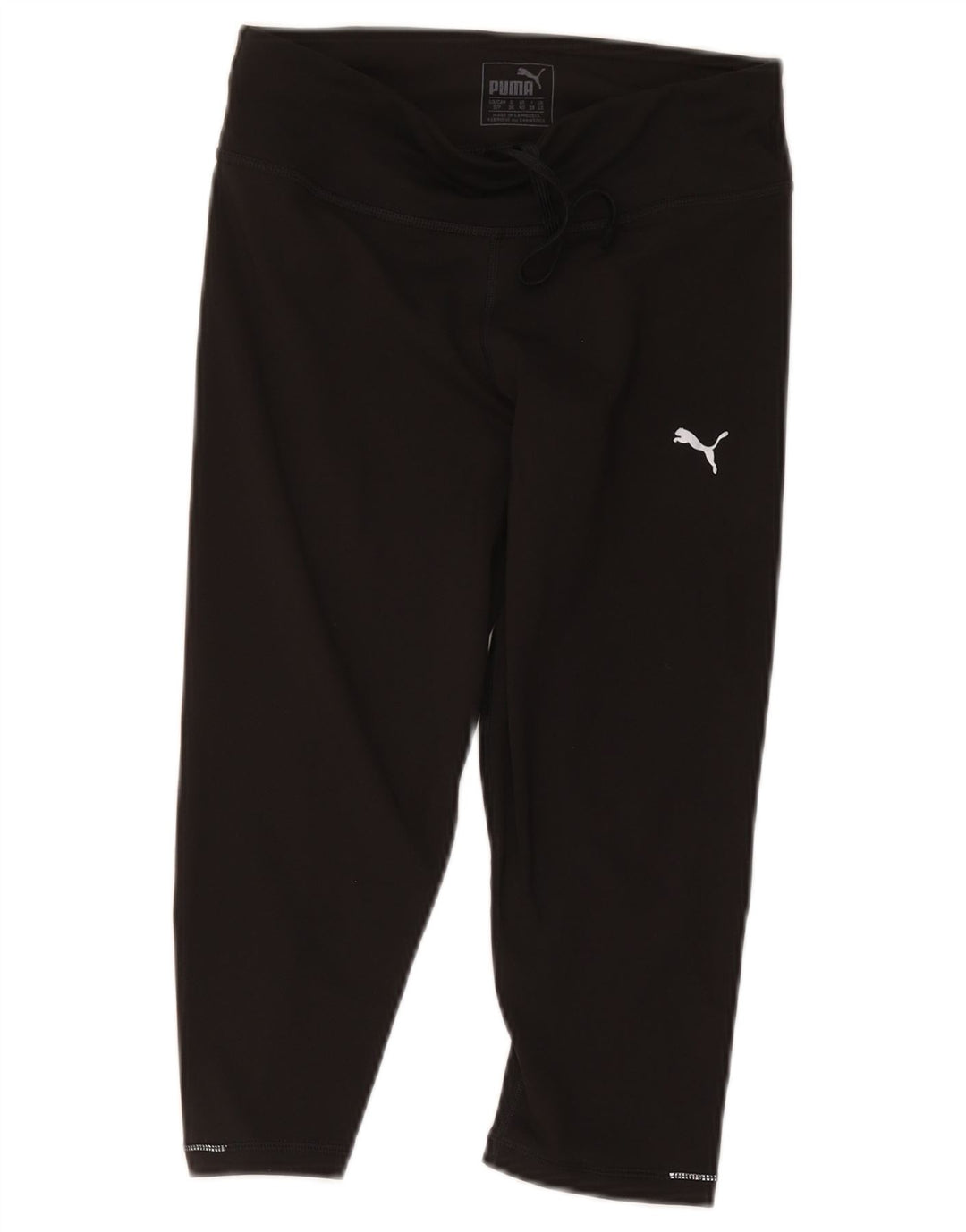 Puma Womens Capri Tracksuit Trousers UK 10 Small Black Polyester