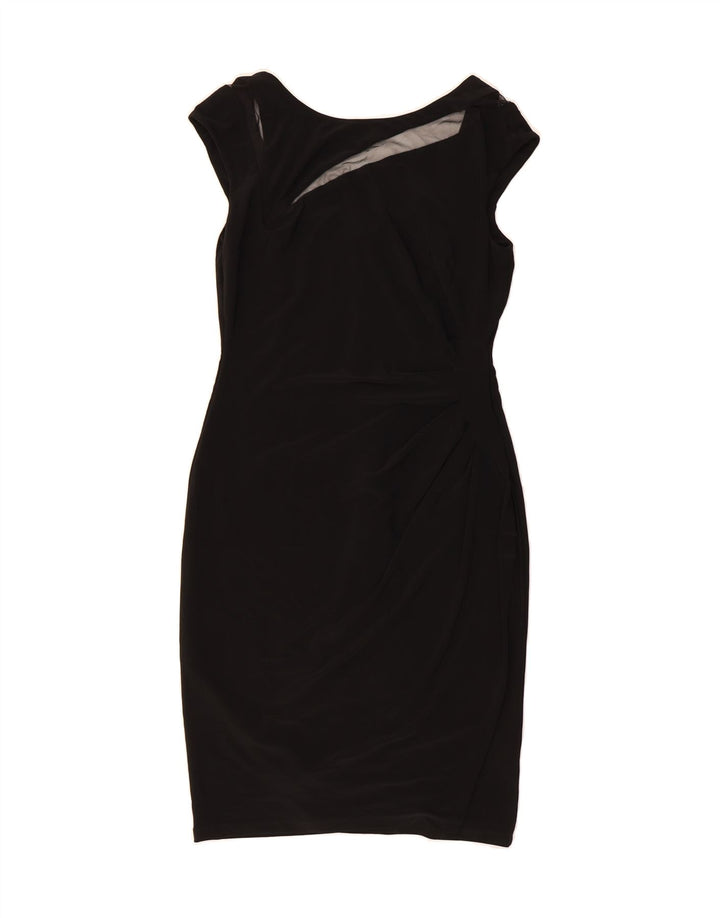 RALPH LAUREN Womens Sleeveless Bodycon Dress US 8 Medium Black Polyester Vintage Ralph Lauren and Second-Hand Ralph Lauren from Messina Hembry 