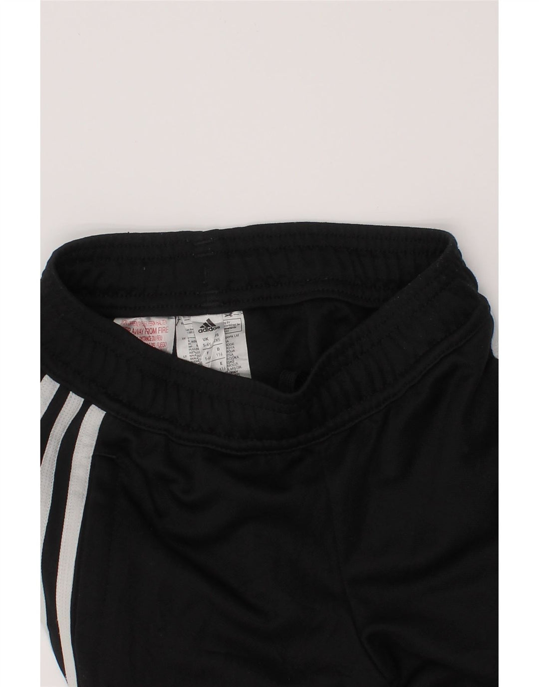 ADIDAS Girls Climalite Tracksuit Trousers 5-6 Years Black Polyester