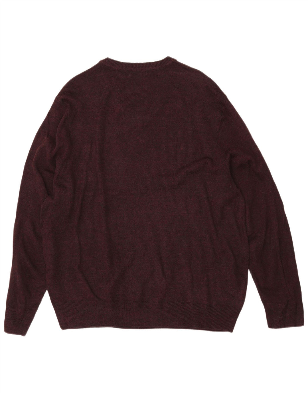 DOCKERS Mens V-Neck Jumper Sweater Large Burgundy Argyle/Diamond