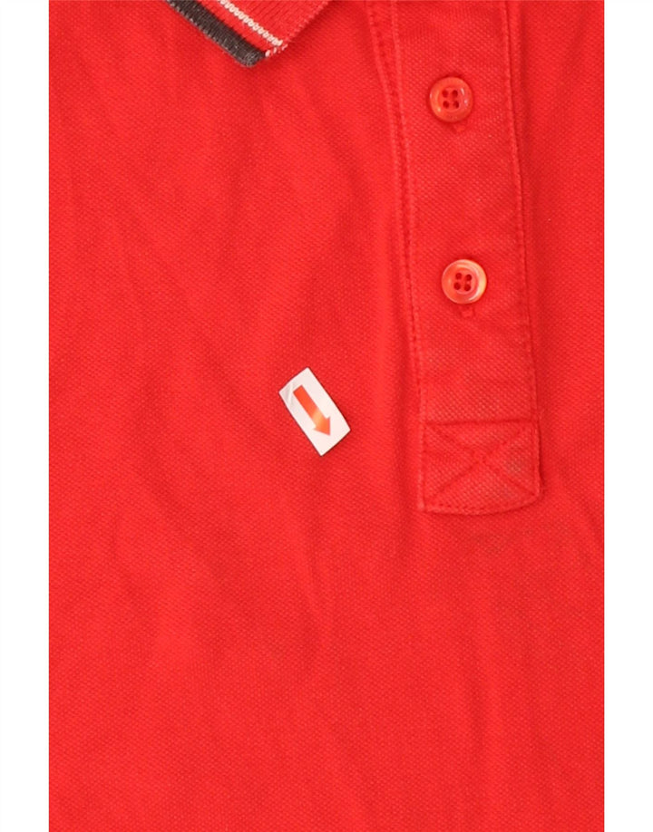 TRUSSARDI Mens Polo Shirt Large Red Cotton Vintage Trussardi and Second-Hand Trussardi from Messina Hembry 