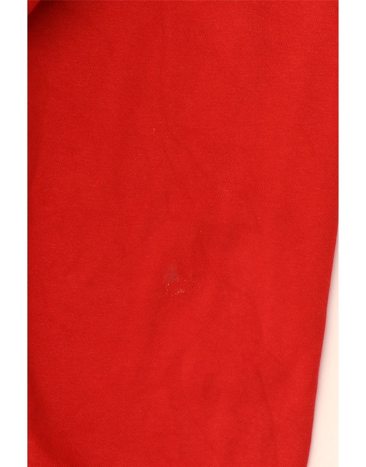 ADIDAS Mens Zip Hoodie Sweater XL Red Cotton