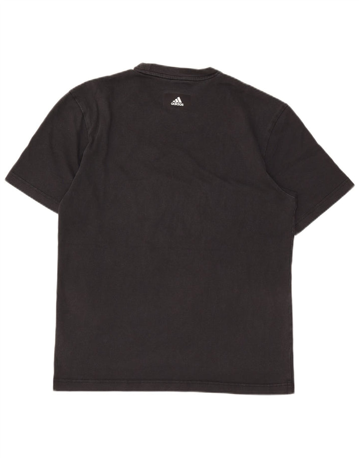 Adidas Mens Graphic T-Shirt Top Medium Black Cotton