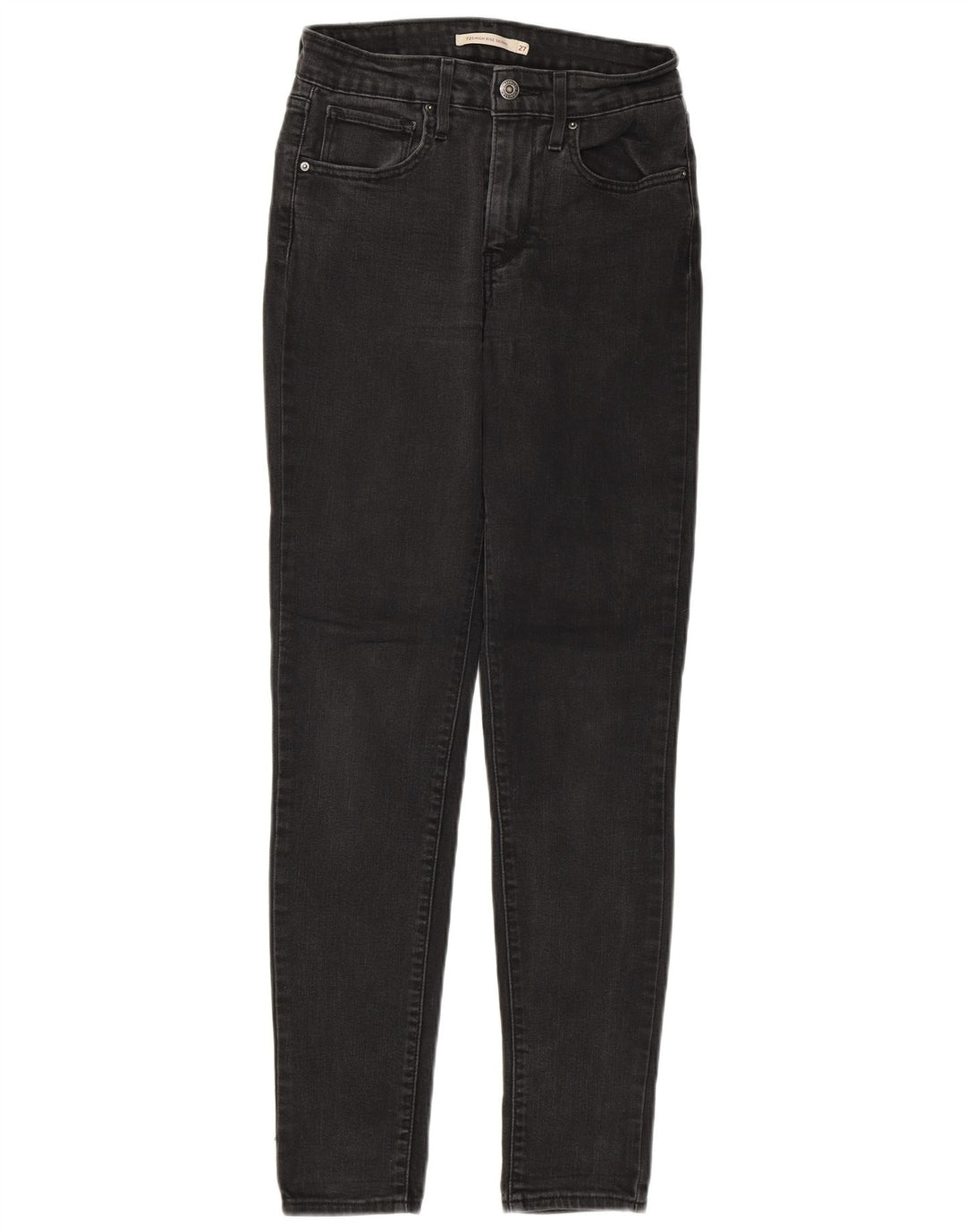 LEVI'S Womens 721 High Rise Skinny Jeans W27 L30 Grey Cotton