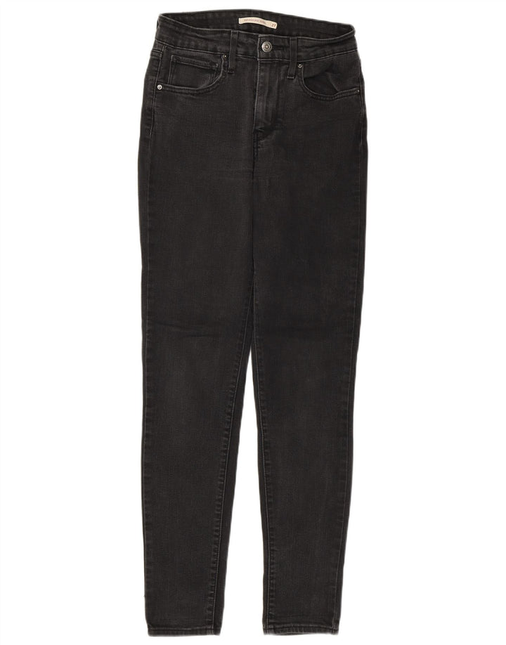 LEVI'S Womens 721 High Rise Skinny Jeans W27 L30 Grey Cotton