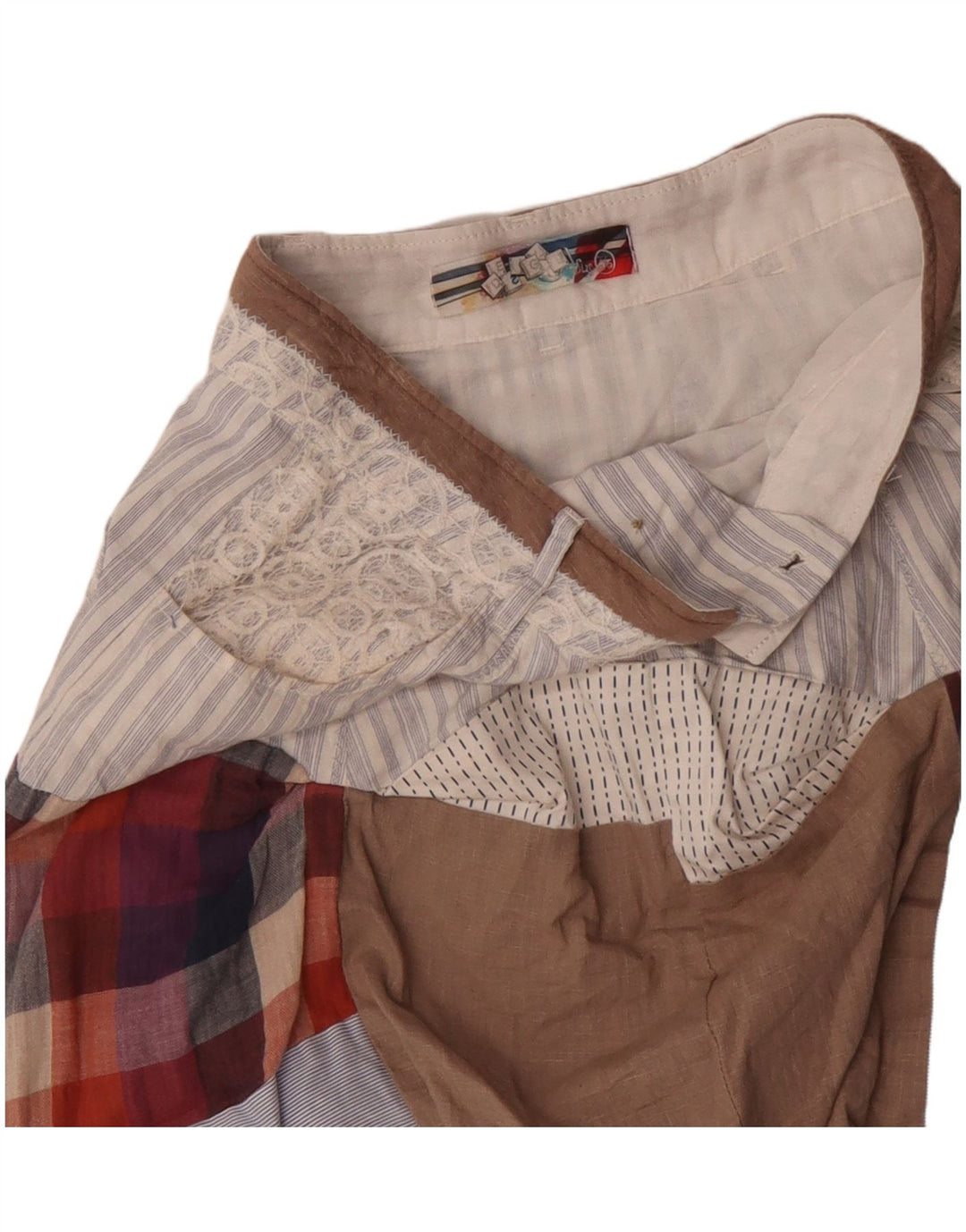 DESIGUAL Womens Bubble Skirt EU 36 Small W30 Multicoloured Patchwork