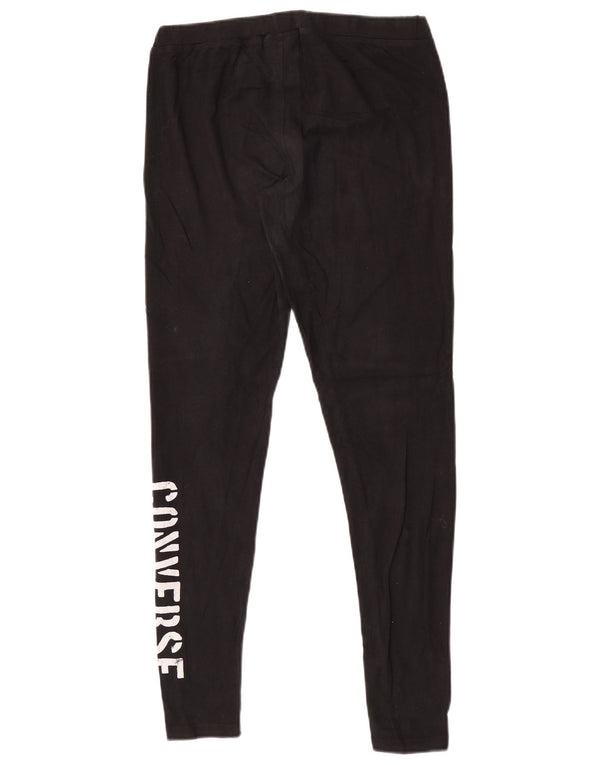 Converse Womens Graphic Leggings UK 12 Medium  Black