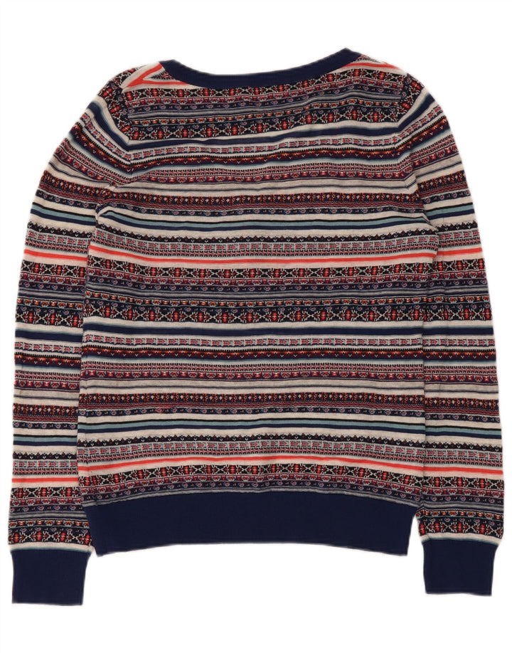 Monsoon Womens V-Neck Jumper Sweater UK 12 Medium Multicoloured Fair Isle