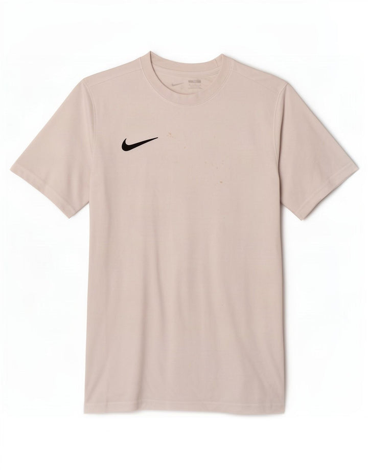 Nike Mens Dri Fit Slim T-Shirt Top Medium White Polyester