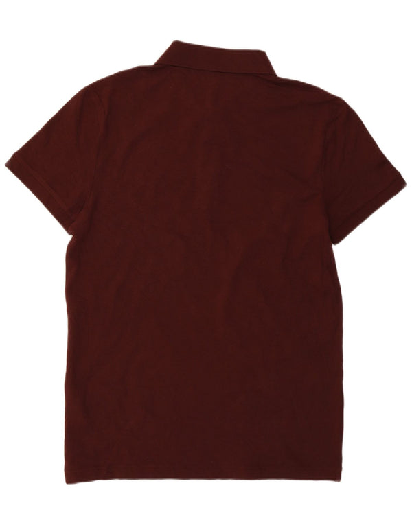 Hugo Boss Mens Slim Fit Polo Shirt Large Burgundy Cotton