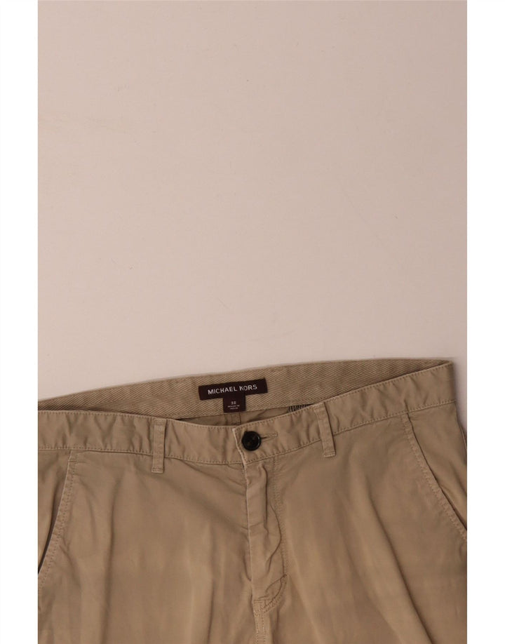 MICHAEL KORS Mens Chino Shorts W30 Medium Beige Cotton