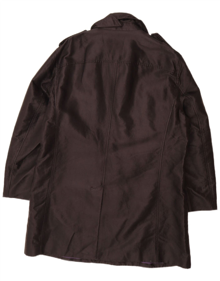 Armani Exchange Mens Trench Coat UK 42 XL Black Cotton