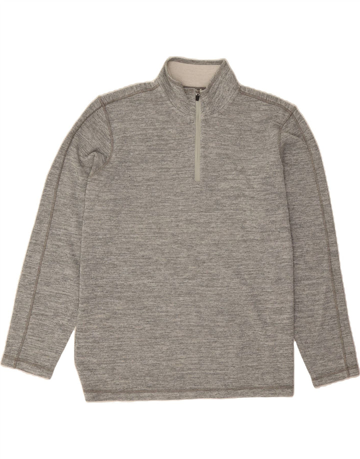 EDDIE BAUER Mens Zip Neck Sweatshirt Jumper XL Grey Cotton Vintage Eddie Bauer and Second-Hand Eddie Bauer from Messina Hembry 