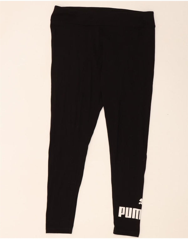 Puma Womens Graphic Leggings UK 18 XL Black Cotton