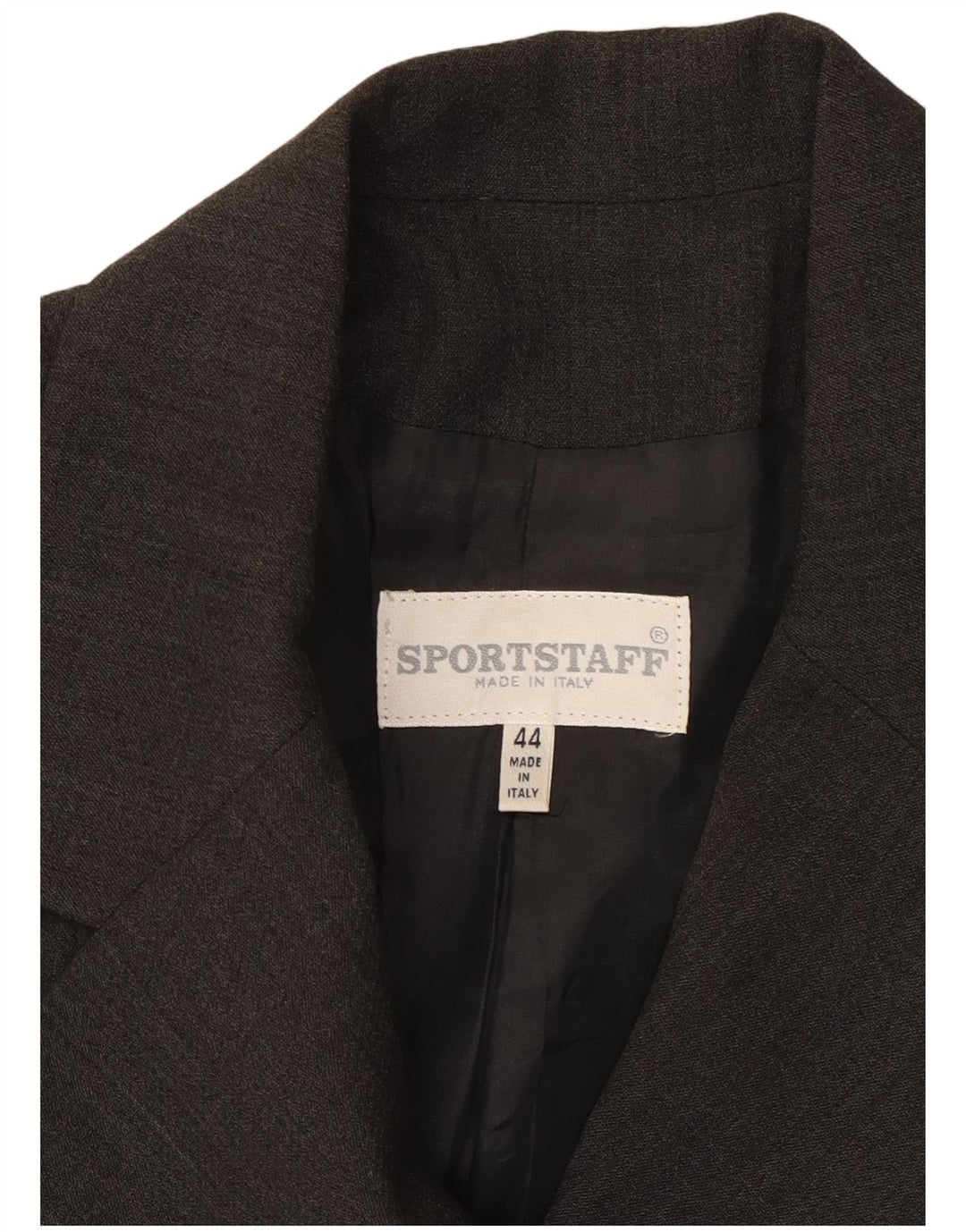 SPORTSTAFF Womens Double Breasted Blazer Jacket IT 44 Medium Grey Wool