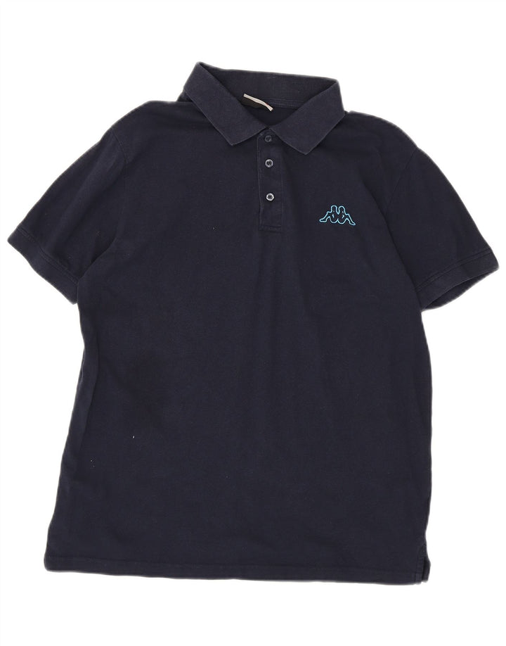 Kappa Mens Polo Shirt Medium Navy Blue Cotton