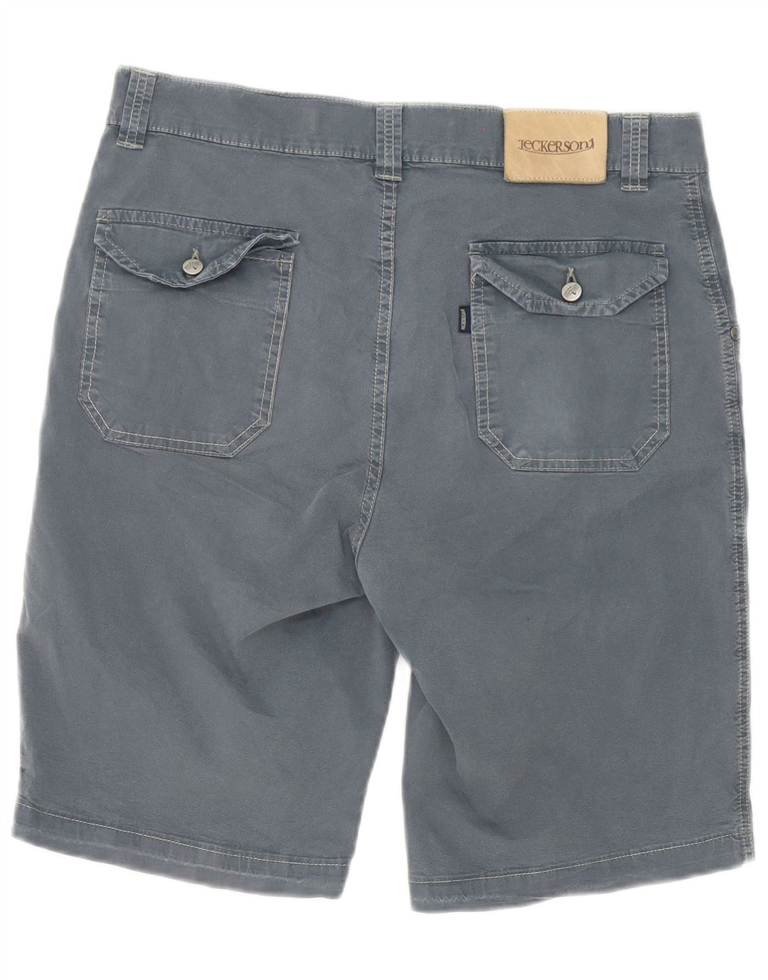 Jeckerson Mens Casual Shorts W32 Medium Grey Cotton