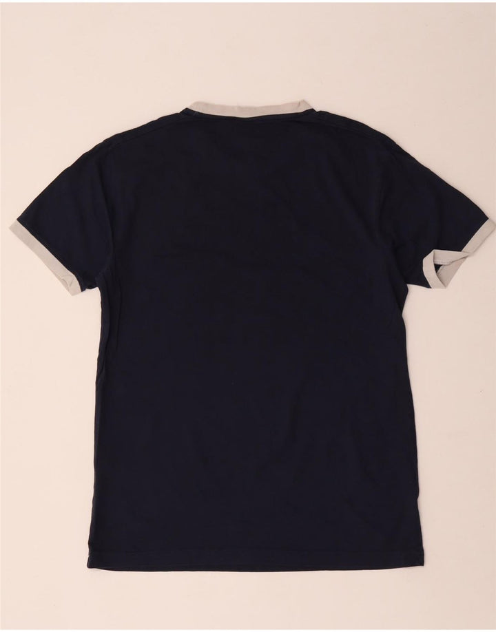 Ellesse Mens Graphic T-Shirt Top Medium Navy Blue Cotton