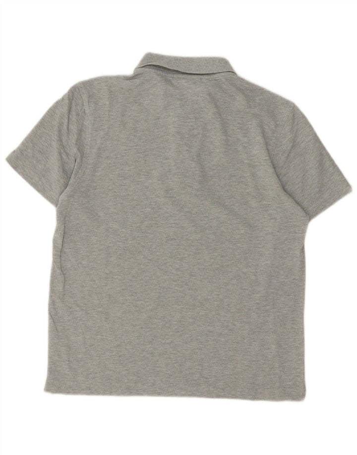 Lacoste Mens Polo Shirt Size 4 Medium Grey Flecked Cotton