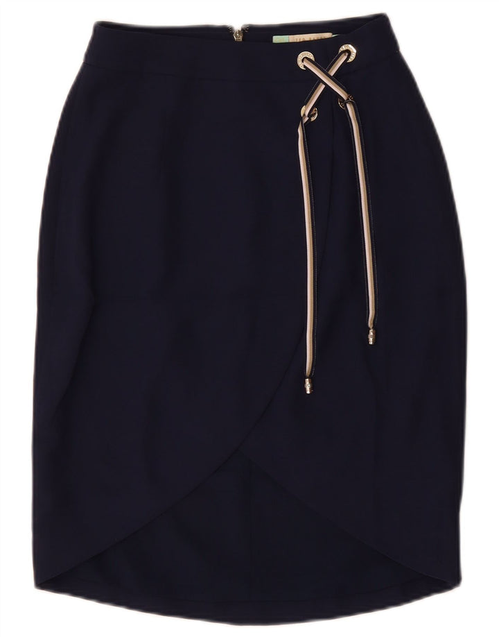 TED BAKER Womens Pencil Skirt Size 0 2XS W24  Navy Blue