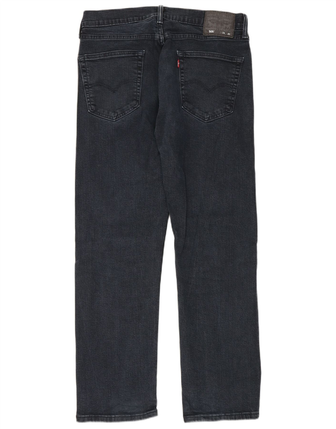 Levi's Mens 505 Straight Jeans W34 L30 Navy Blue Cotton