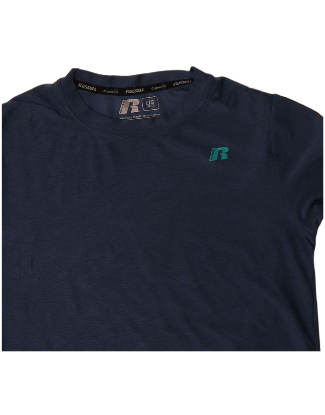 Russell Athletic Boys Top Long Sleeve 10-11 Years Large Navy Blue Polyester