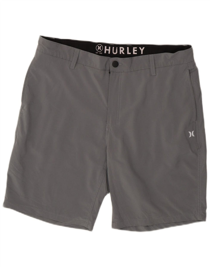 Hurley Mens Chino Shorts W36 Large Grey Polyester