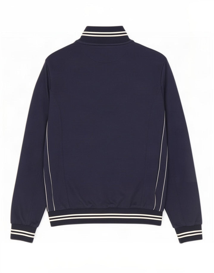 Fila Mens Tracksuit Top Jacket Small Navy Blue Cotton