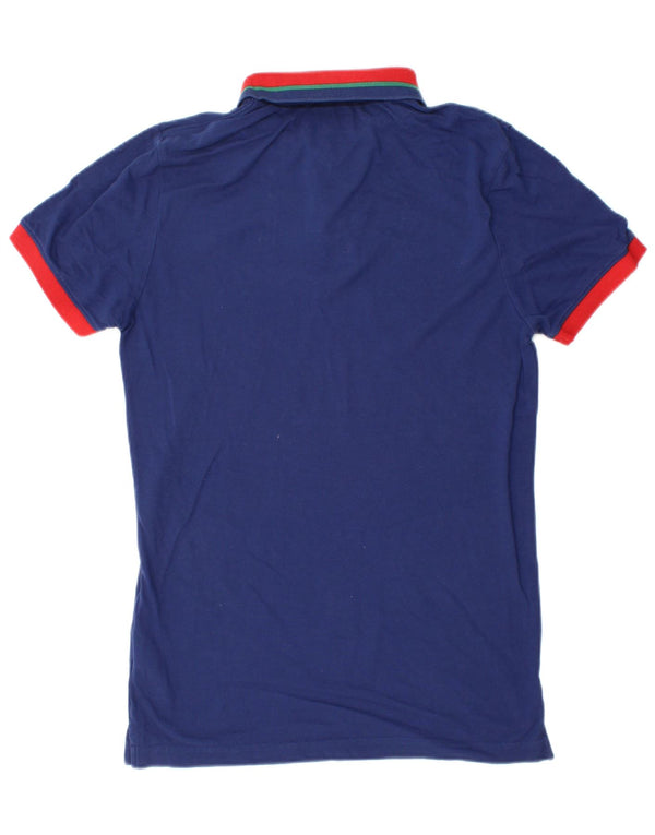 Tommy Hilfiger Mens Rugby Polo Shirt Small Navy Blue Cotton