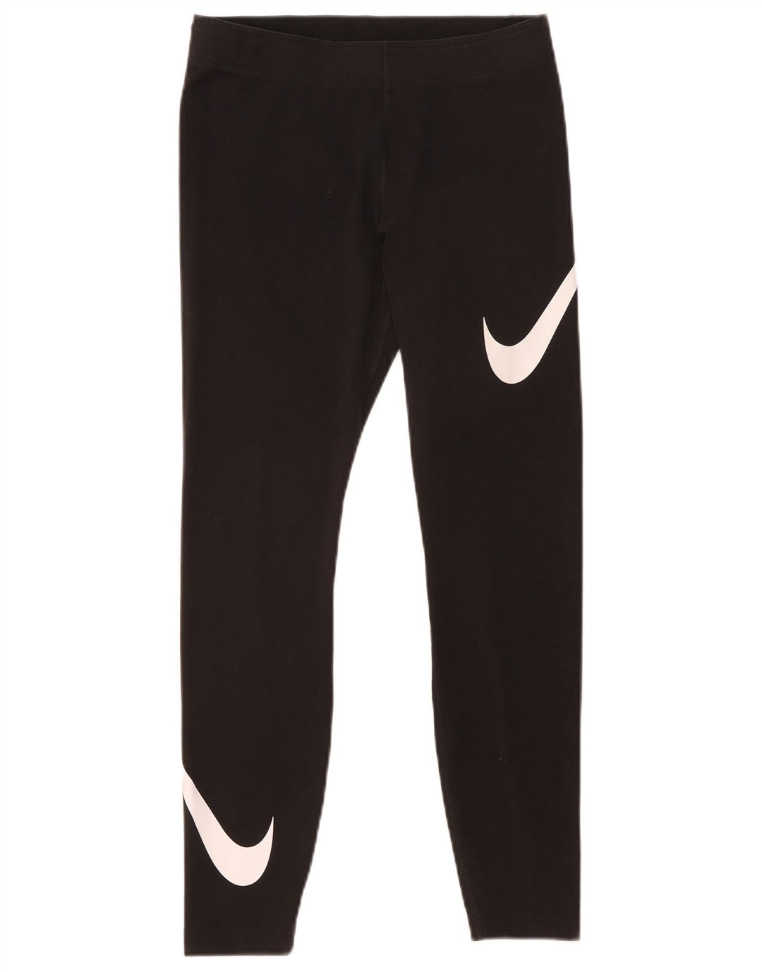 Nike Womens Graphic Leggings UK 12 Medium  Black Cotton