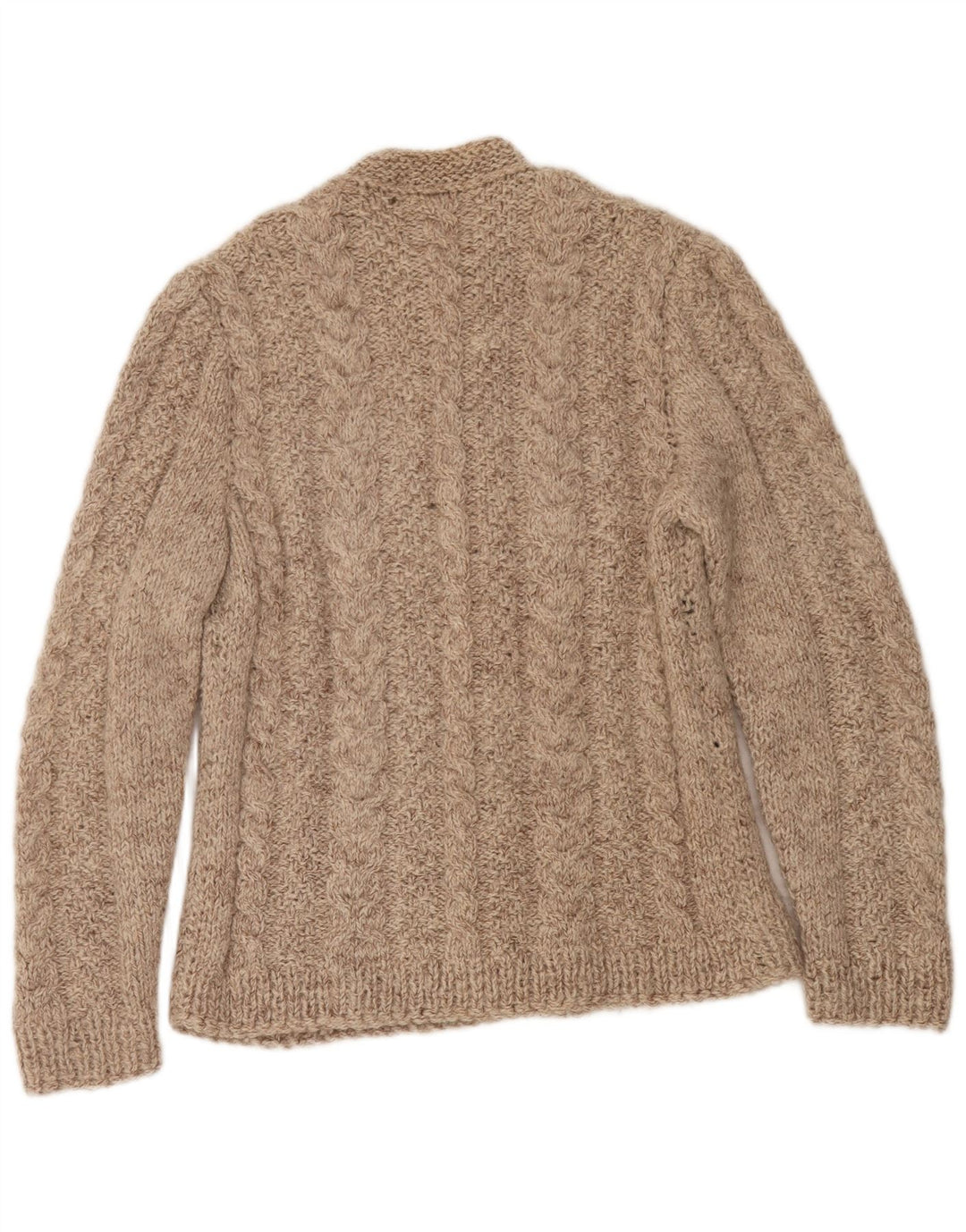 Vintage Mens Cardigan Sweater Medium Beige