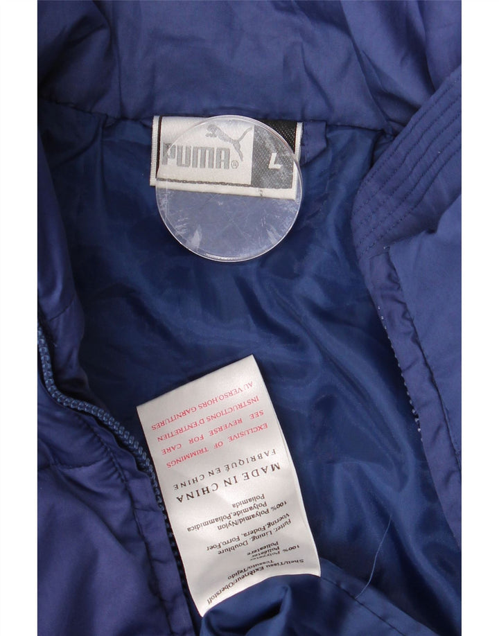 Puma Mens Padded Jacket UK 40 Large Navy Blue Polyamide
