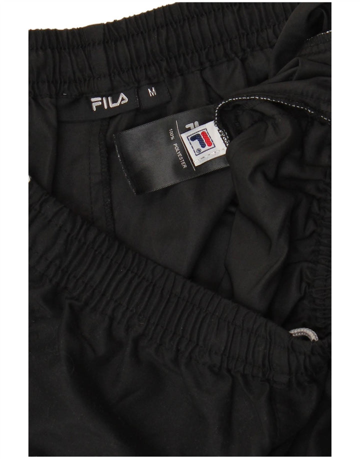 FILA Mens Capri Tracksuit Trousers Medium Black Polyester