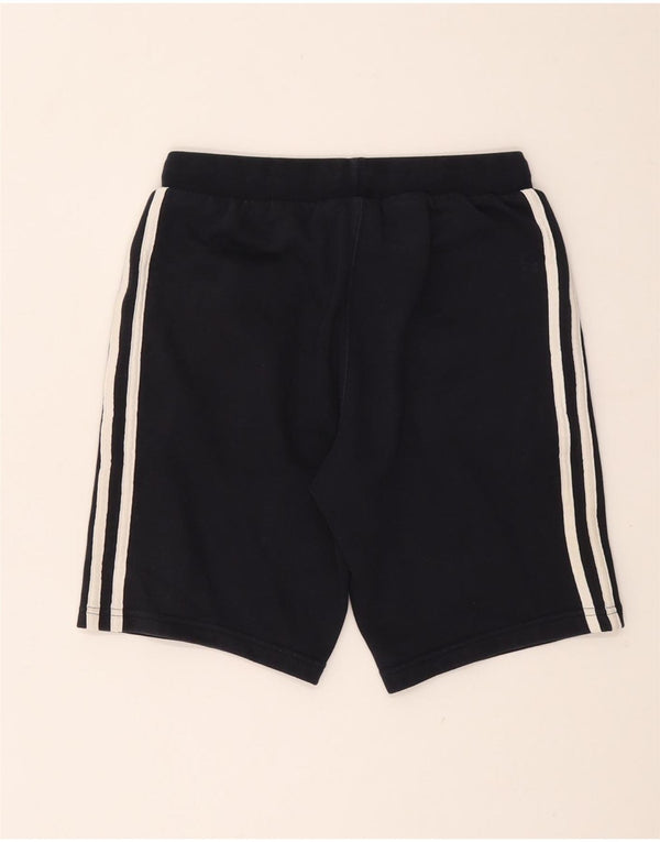 ADIDAS Boys Sport Shorts 11-12 Years Navy Blue Cotton