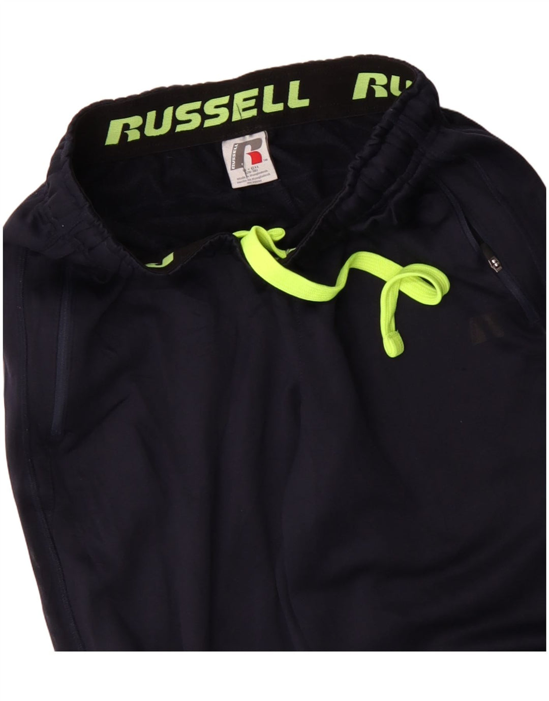 RUSSELL ATHLETIC Mens Tracksuit Trousers Small  Navy Blue Polyester