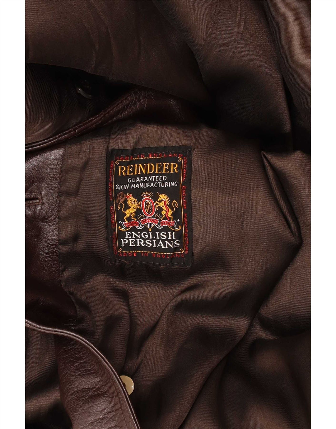 Vintage Mens Leather Double Breasted Coat IT 56 2XL Brown Classic