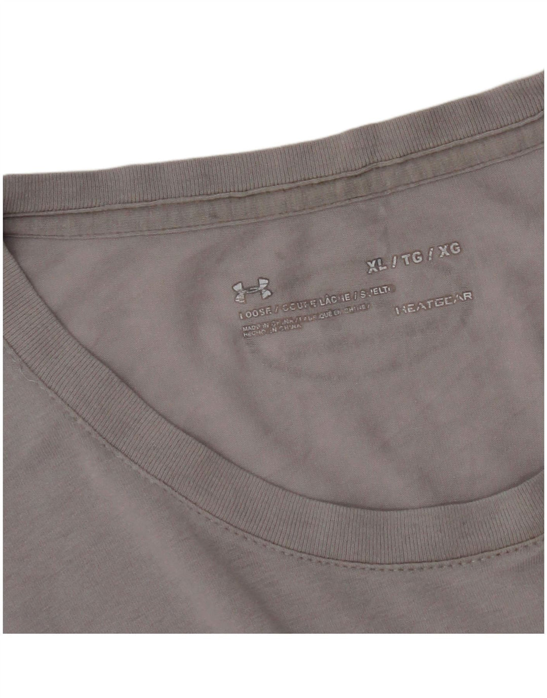 UNDER ARMOUR Mens Heat Gear Graphic T-Shirt Top XL Grey