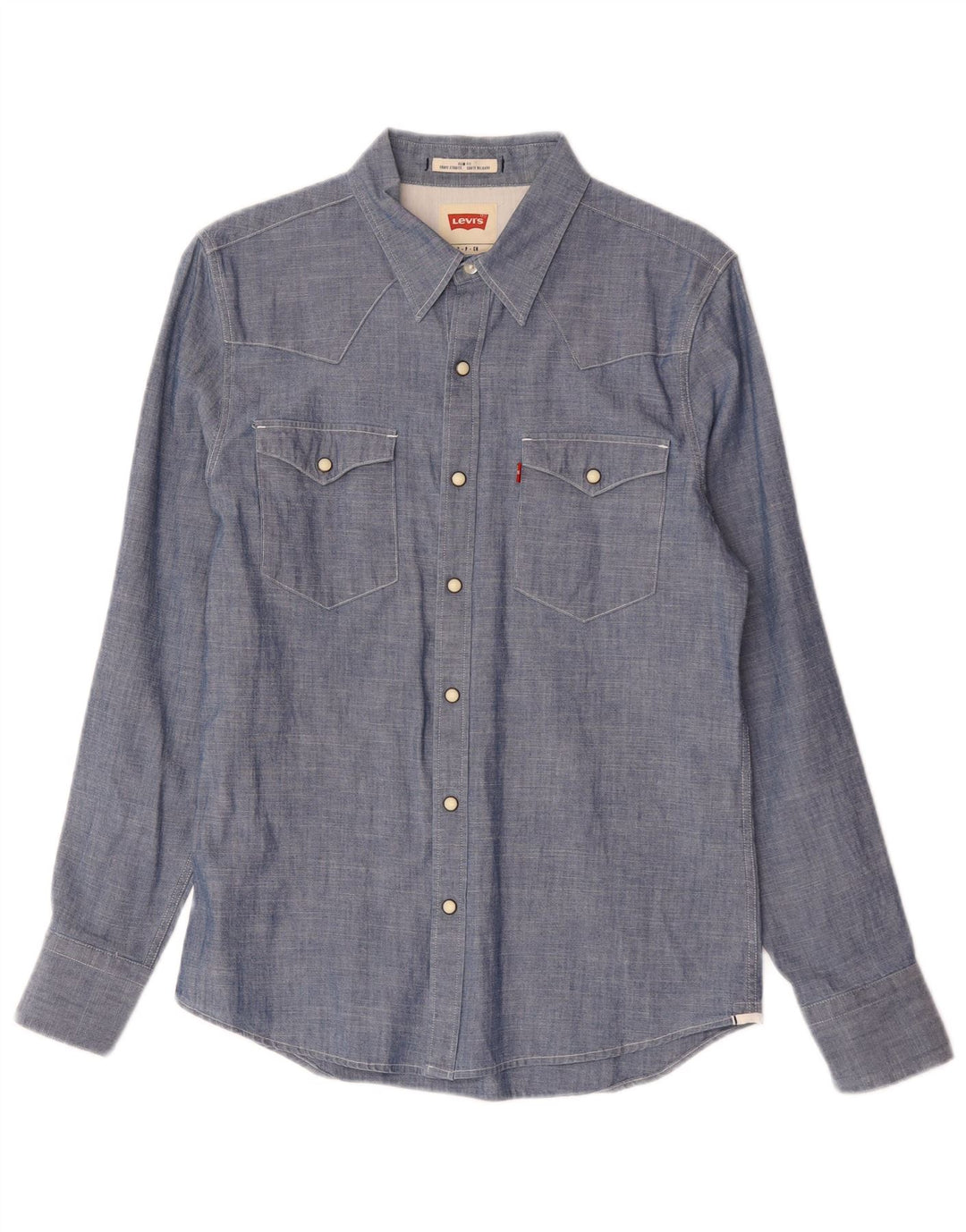 Levi's Mens Slim Fit Shirt Small Blue Cotton
