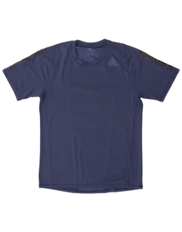 ADIDAS Mens Aeroready Graphic T-Shirt Top Small Navy Blue